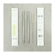 Slice of Green RVS smoothie straws and brush