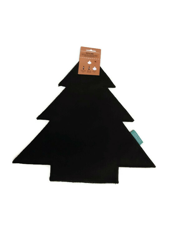 Bottle vase rPET black X-mas - Kerstboom flessenhoes van gerecycled plastic