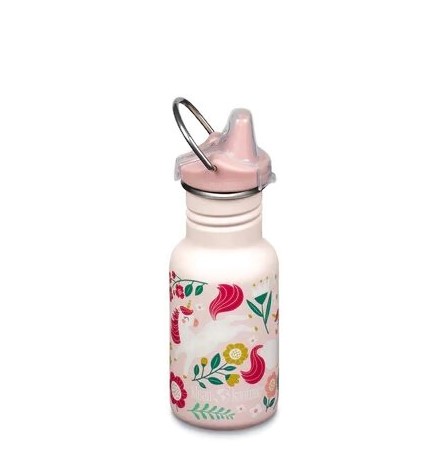 Kid Kanteen Classic Unicorn roze met Sippy Cap