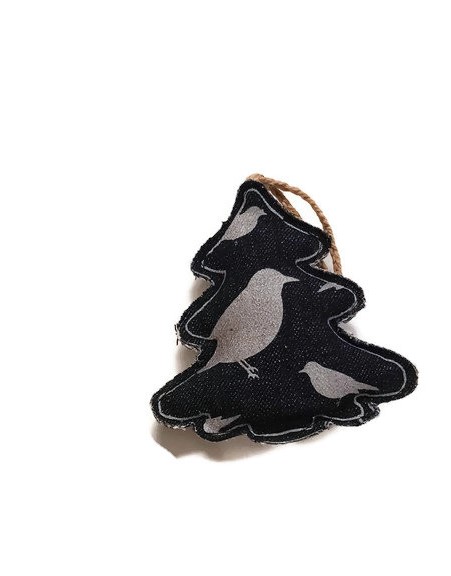 Fairtrade kerstboom hanger van denim