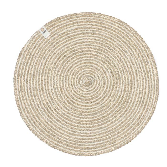 ReSpiin Jute Tablemat  Natural White- verkooppunt GreenPicnic
