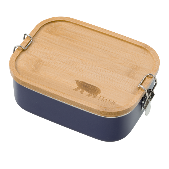 Polarbear lunchbox van Fresk, blauwe brooddoos van RVS - GreenPicnic