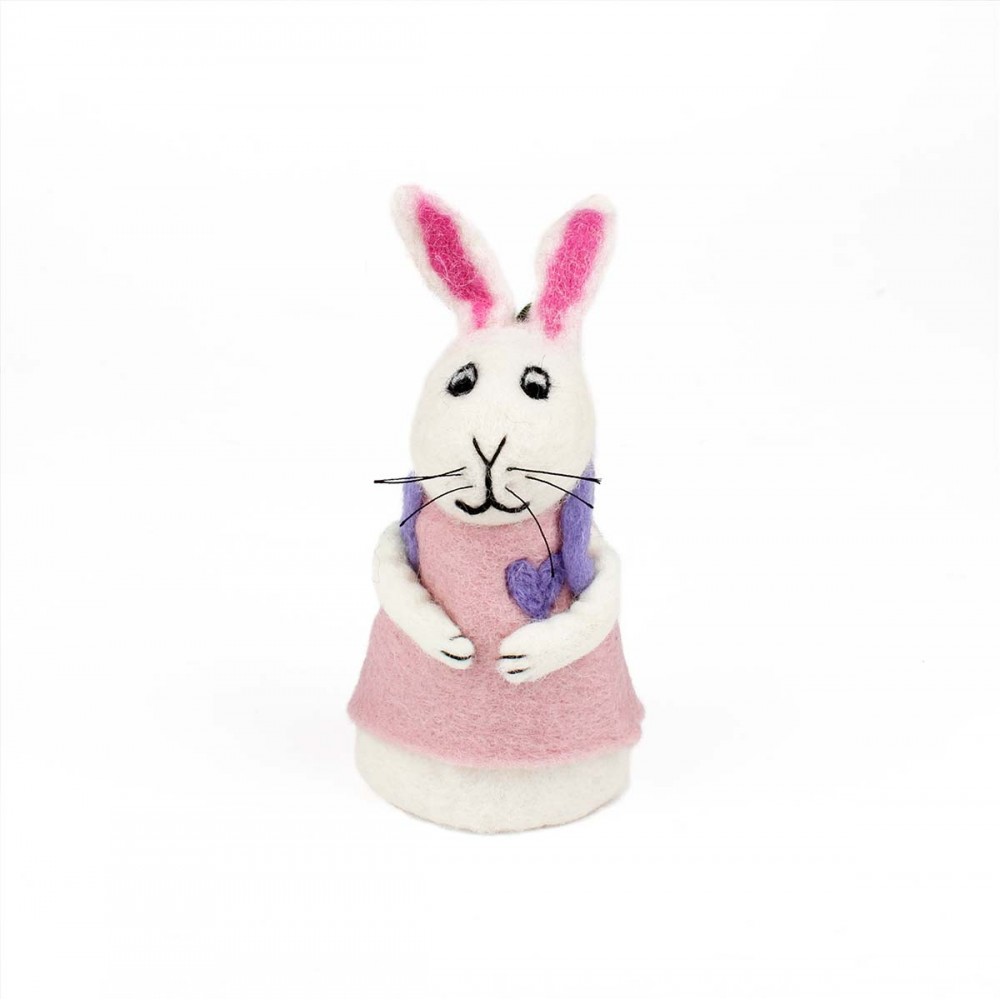 Ei warmer paashaas van vilt bij Greenpicnic