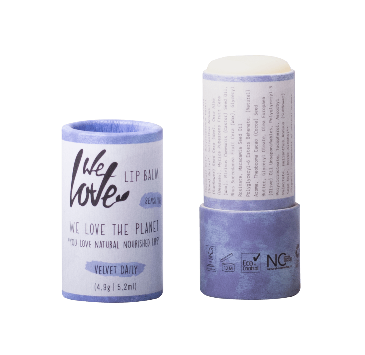 We Love The Planet lip balm van natuurlijke ingrediënten, Velvet Daily