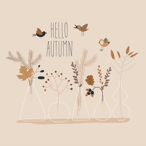 BambooNapkin Hello Autumn eco servetten van bamboevezels
