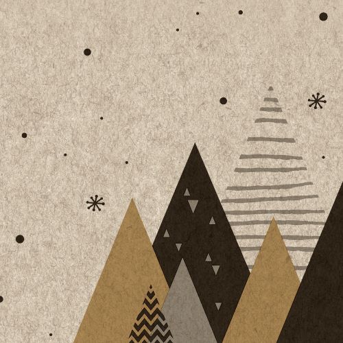 Paper Design Graphic Trees xmas servetjes eco lunch napkins van Naturals