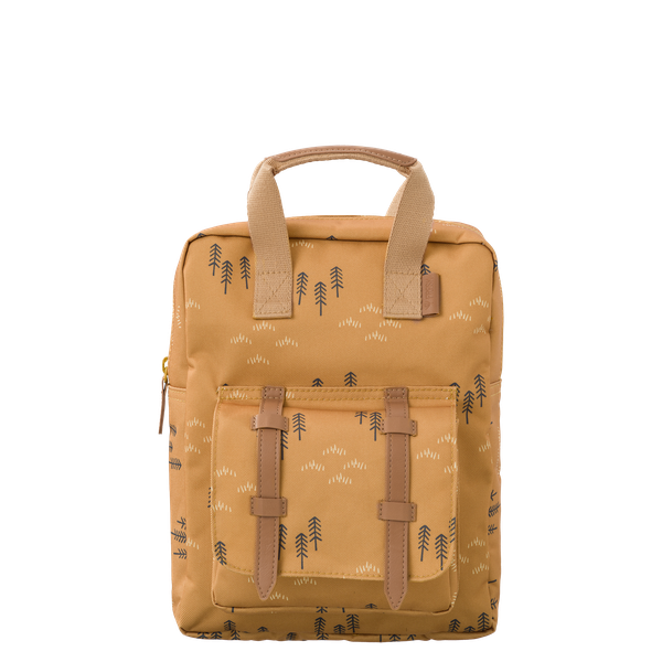 Fresk Backpack small woods spruce yellow, rugtasje van r-PET