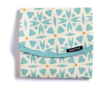 Keepleaf food wrap geo, lunchverpakking blauw-creme