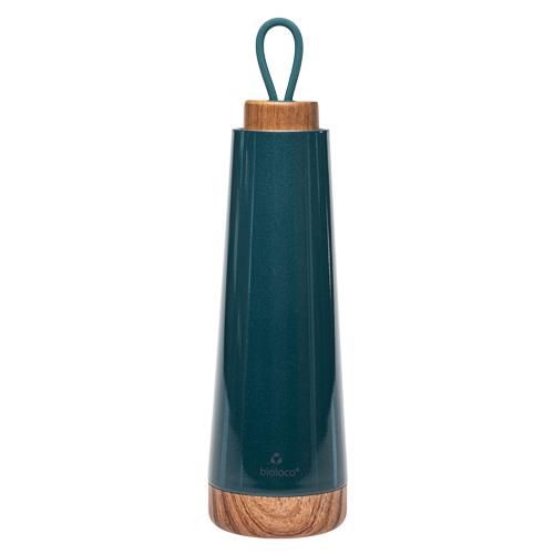 BioLoco Loop dubbelwandige RVS fles - Petrol