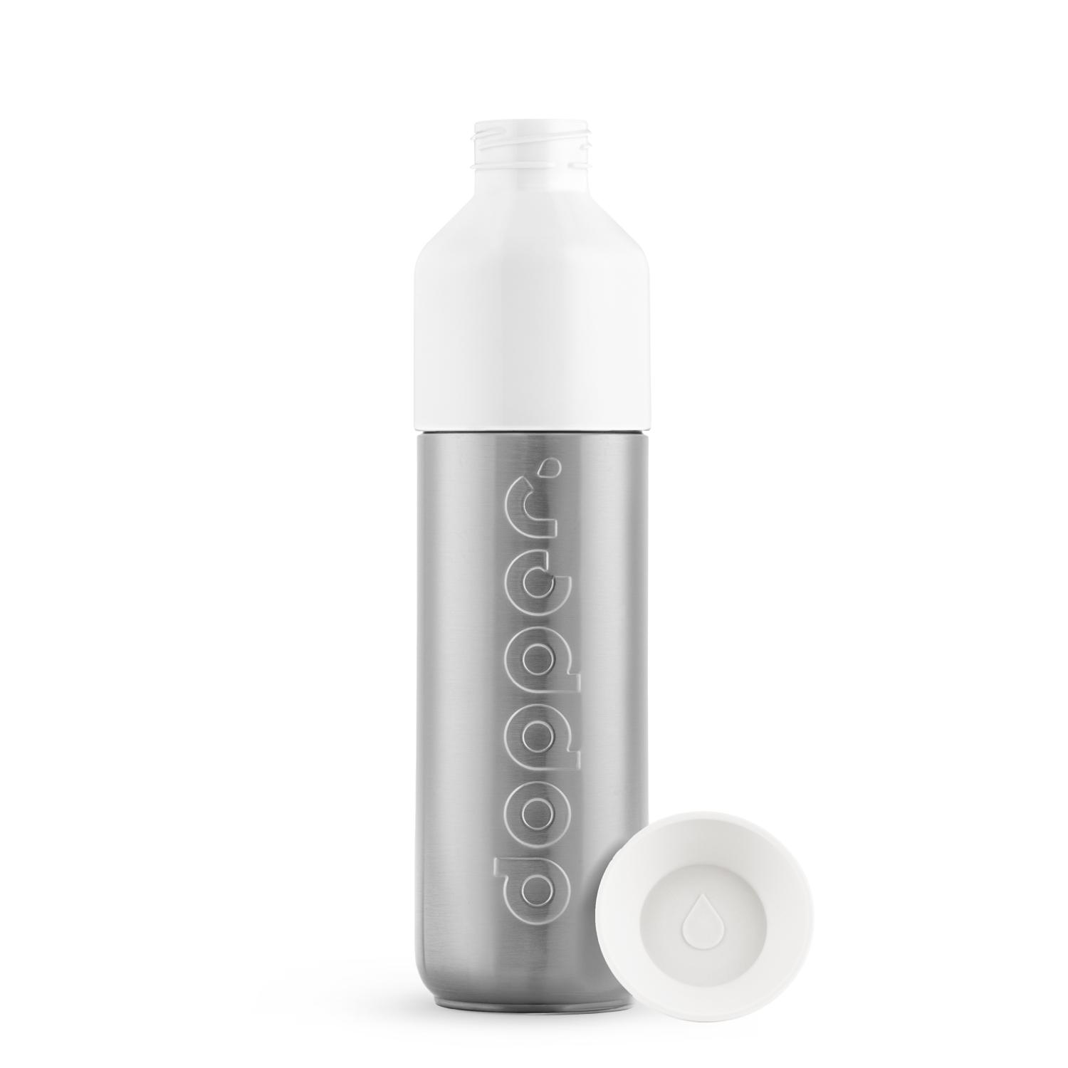 Dopper Insulated Silver, dubbelwandige fles van roestvrij staal