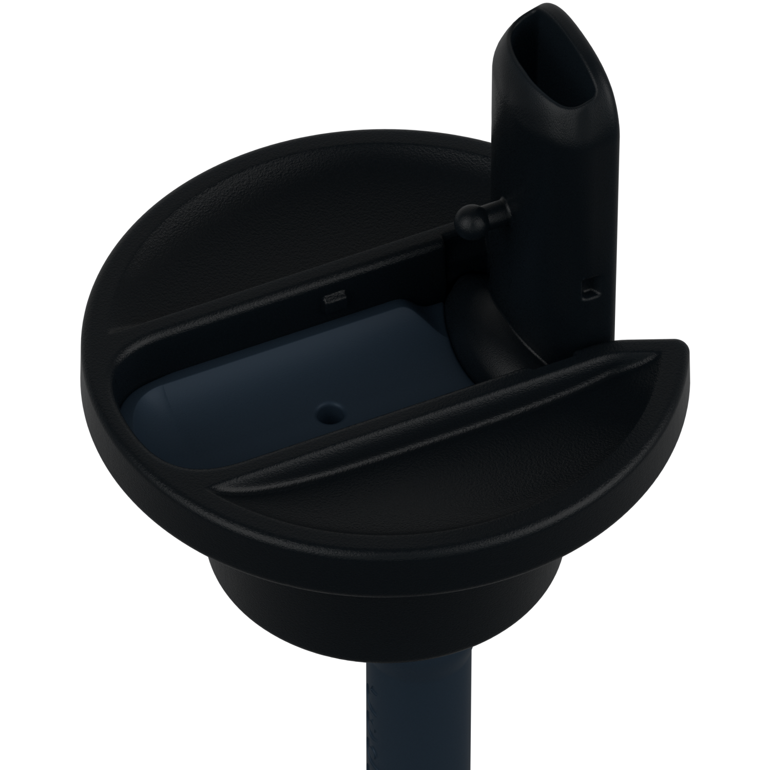 Dopper Flip Straw Black, losse dop met rietje