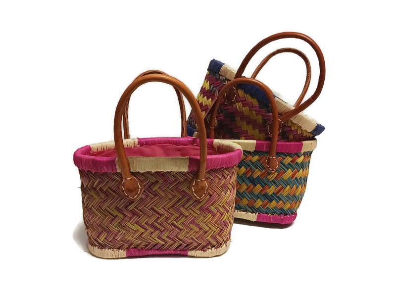 Mini Mandtasjes van riet, Fairtrade bij Greenpicnic