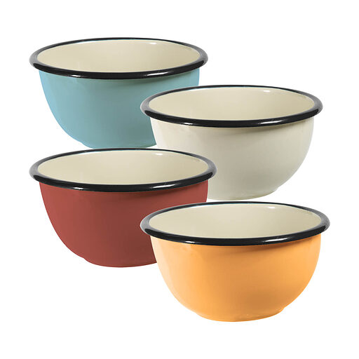 Ah Table enamel bowl, emaillen kom in diverse kleuren