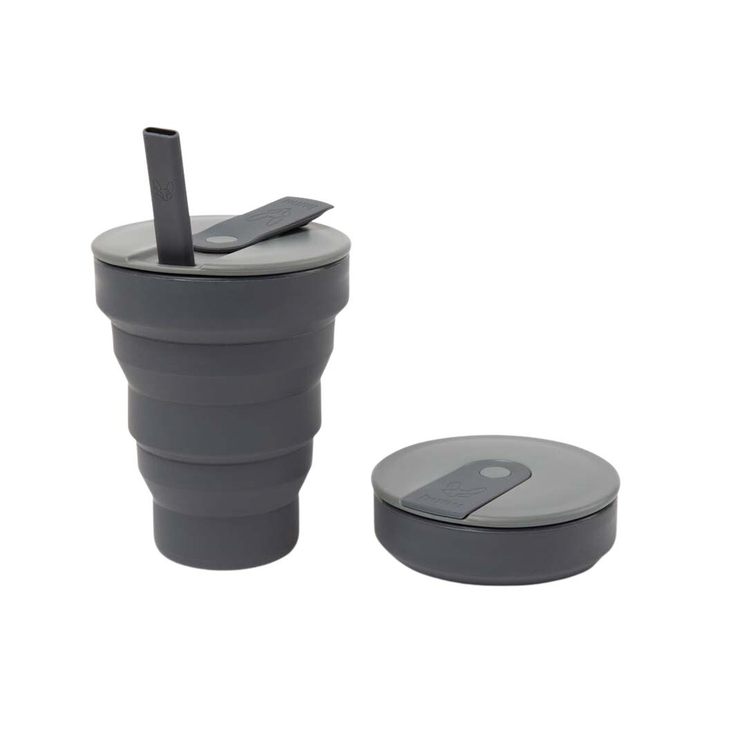 Hunu Collapsible Silicone Cup 475ml Charcoal Grey