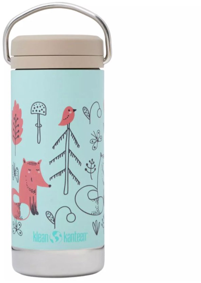 Klean Kanteen TK Wide Blue Forest Fox met twistdop