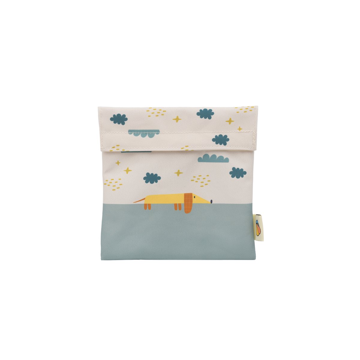 The Cotton CLoud Sandwich Bag Flying Dog, herbruikbaar lunchzakje