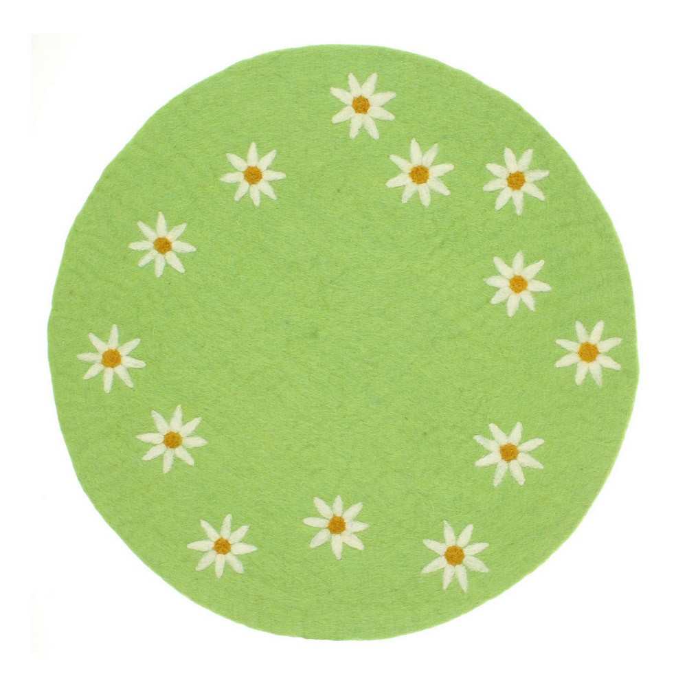 Onderzetter Lichtgroen Margrietjes