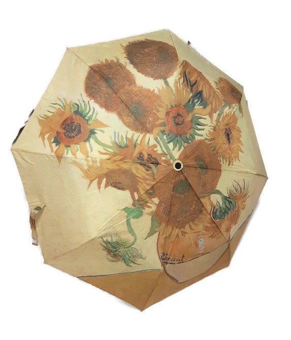 Ecozz paraplu van gerecycled plastic met zonnebloem print Greenpicnic