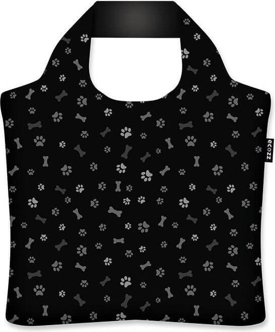 Ecozz Ecoshopper Paws, opvouwbaar tasje met rits van r-PET