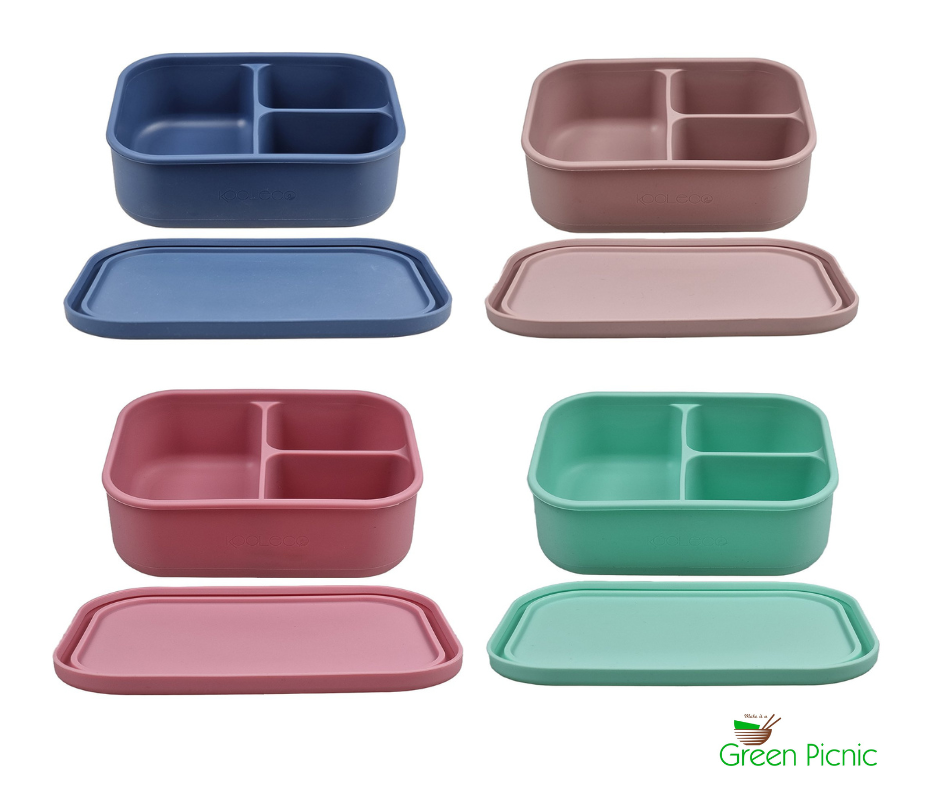 Silicone Bento Box, onbreekbare lunchbox diverse kleuren Greenpicnic