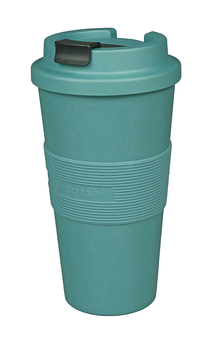 Zuperzozial Time Out Coffee to Go Mug in petrol blauw
