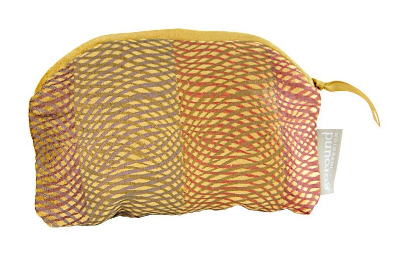 Pouch Amika, velours etui goudkleurig