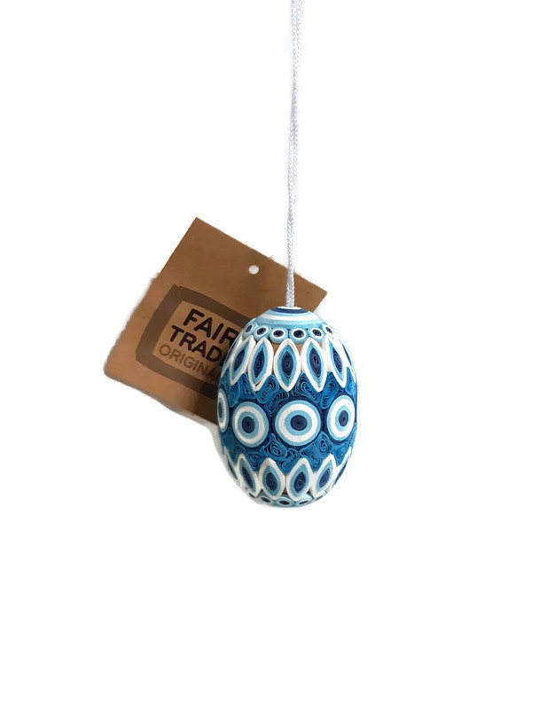 Filigraan papieren paasei hanger, Fairtrade gemaakt - GreenPicnic