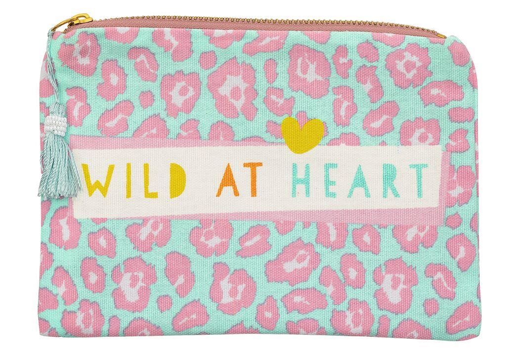 Lovely Planet etui met Wild at Heart print van biologisch katoen