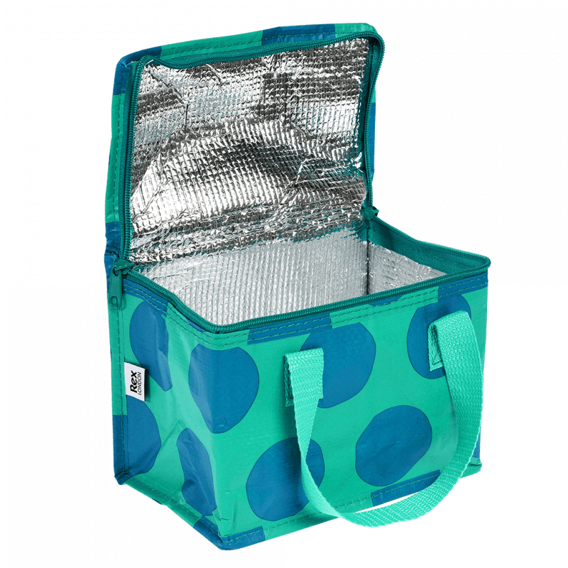 Rex London Lunch Bag Spot Blue/Turquoise - Lunch koeltasje van gerecycled plastic Rex London Lunch Bag Spot Blue/Turquoise - Lunch koeltasje van gerecycled plastic