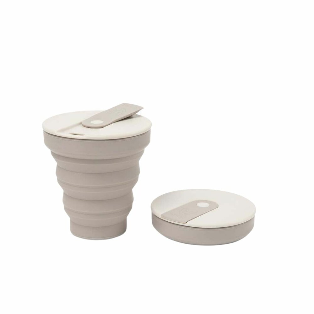 Hunu Collapsible Silicone Cup 12oz/355ml Warm Grey - Opvouwbare koffiebeker Hunu Collapsible Silicone Cup 12oz/355ml Warm Grey - Opvouwbare koffiebeker