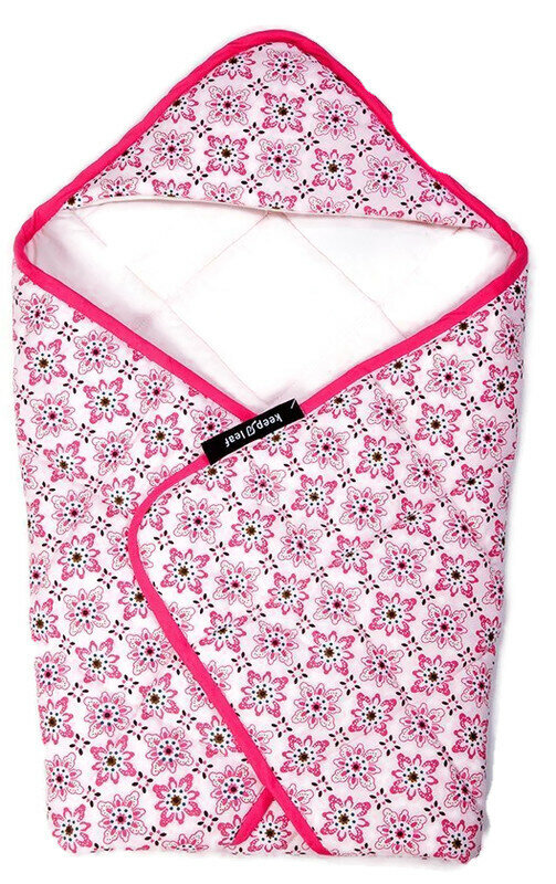 Keep Leaf Organic Quilted Baby Blanket Floral - Roze baby dekentje biologisch katoen Keep Leaf Organic Quilted Baby Blanket Floral - Roze baby dekentje biologisch katoen