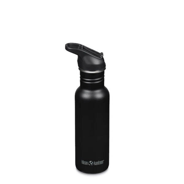 Klean Kanteen Classic Bottle Flip Seal Sport Cap 532ml Black - Waterfles met rietje