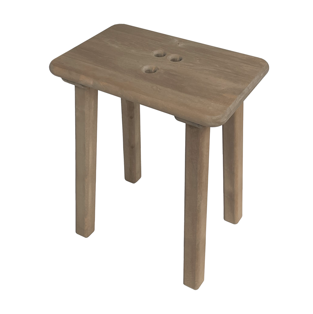 EcoFurn Jaakko 50 Alder Grey - Hoge kruk of tafeltje van grijs geolied elzenhout