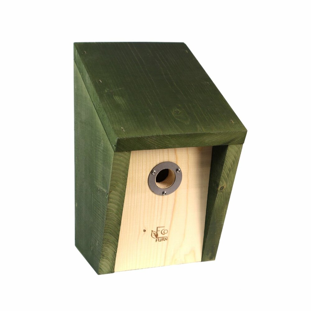 EcoFurn Pönttö 28 Bird House Forest Green - Vogelhuisje van duurzaam hout