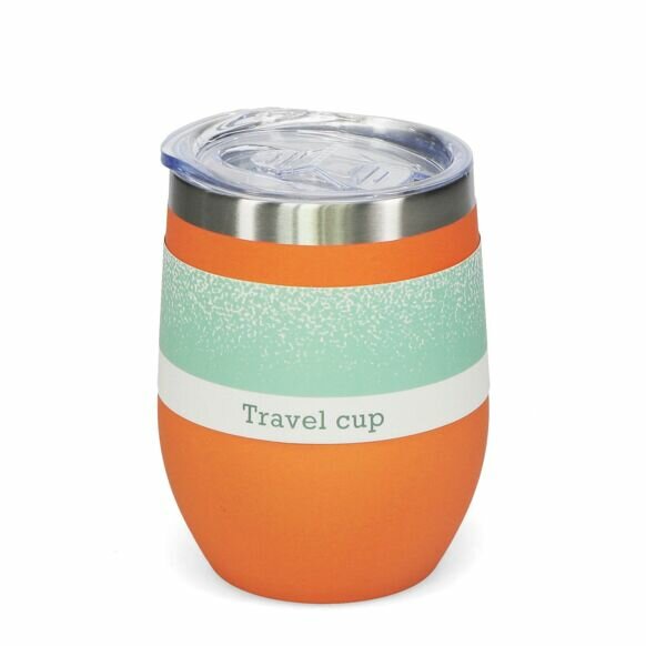 REX London Travel Cup 350ml Orange - RVS reisbeker met afsluitbaar deksel  REX London Travel Cup 350ml Orange - RVS reisbeker met afsluitbaar deksel