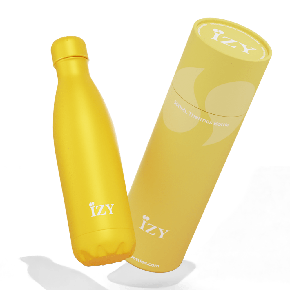 IZY Bottles RVS dubbelwandige fles - Yellow 500ml