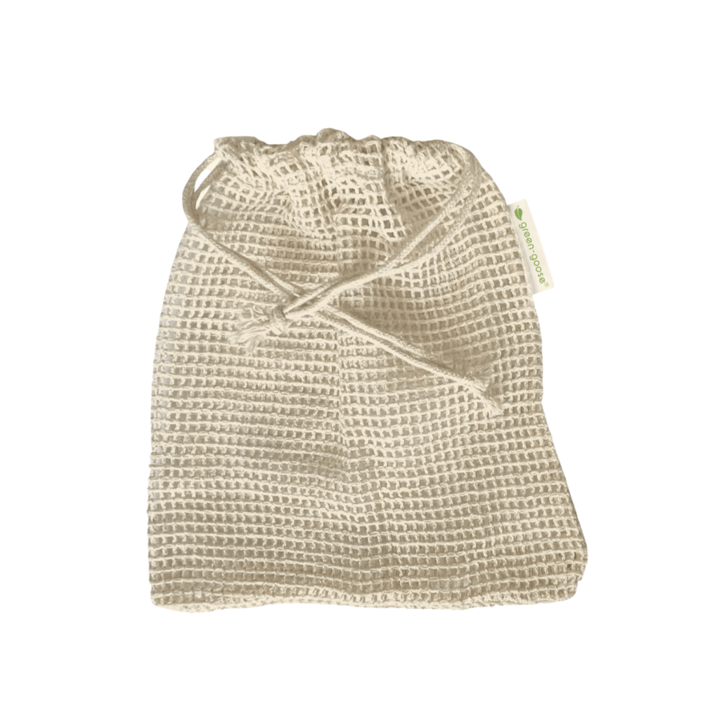 Herbruikbaar waszakje van biologisch katoen
