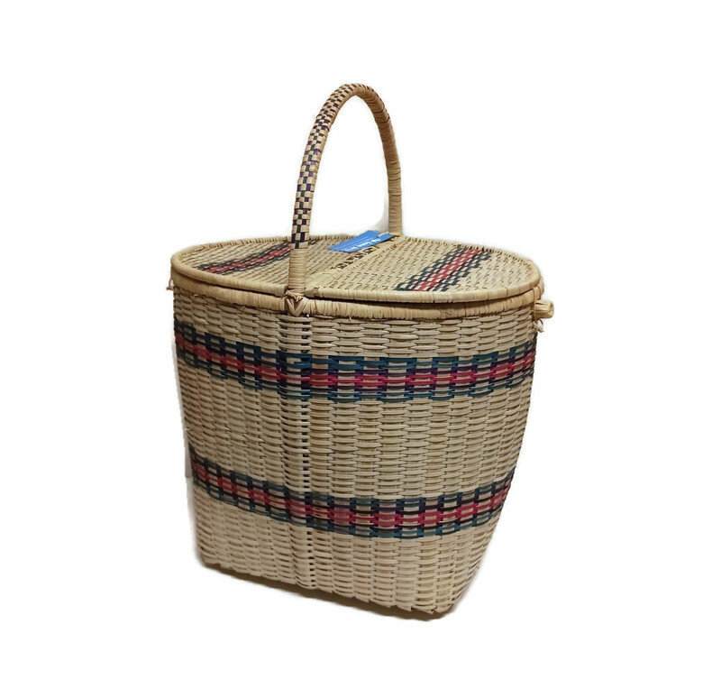 Ovale FairTrade Picknickmand van riet