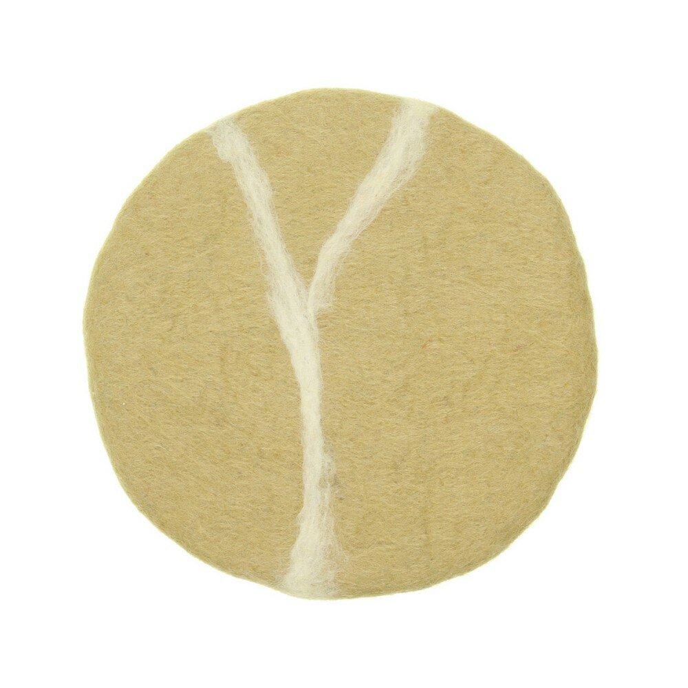 Sjaal met Verhaal ronde vilten onderzetter - Sealife Marble Zand Sjaal met Verhaal ronde vilten onderzetter - Sealife Marble Zand