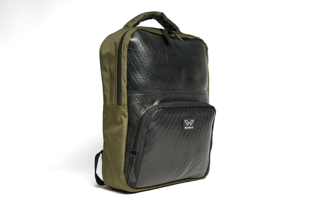 Ecowings Rugtas van gerecyclede banden - Funky Falkon Green