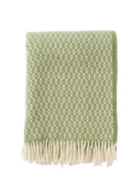 Klippan deken van lamswol en gerecyclede wol, Lovik Green