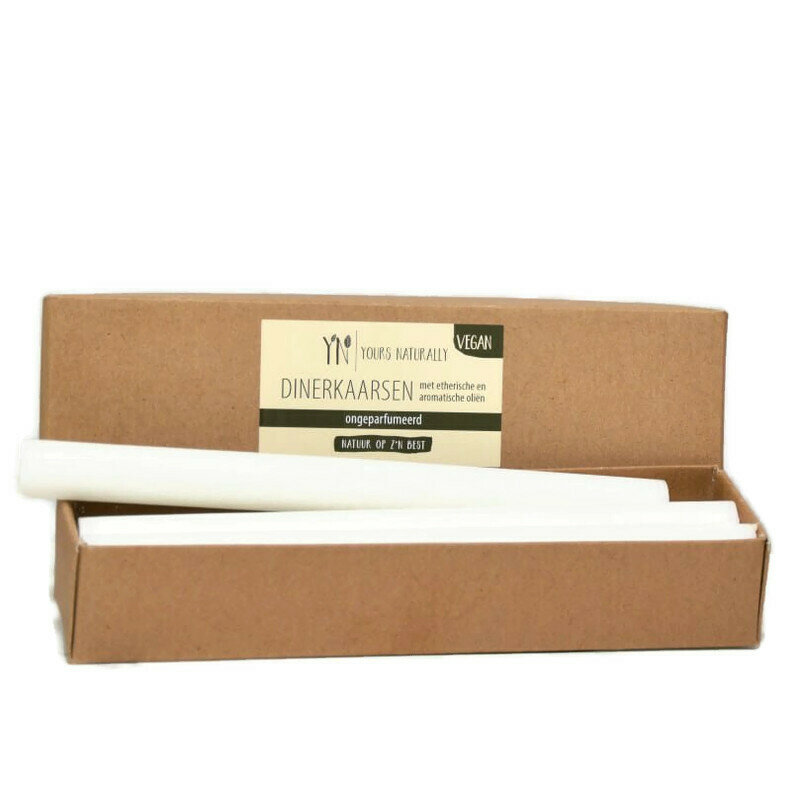 Yours Naturally dinerkaarsen - Set van 6 natuurlijke kaarsen