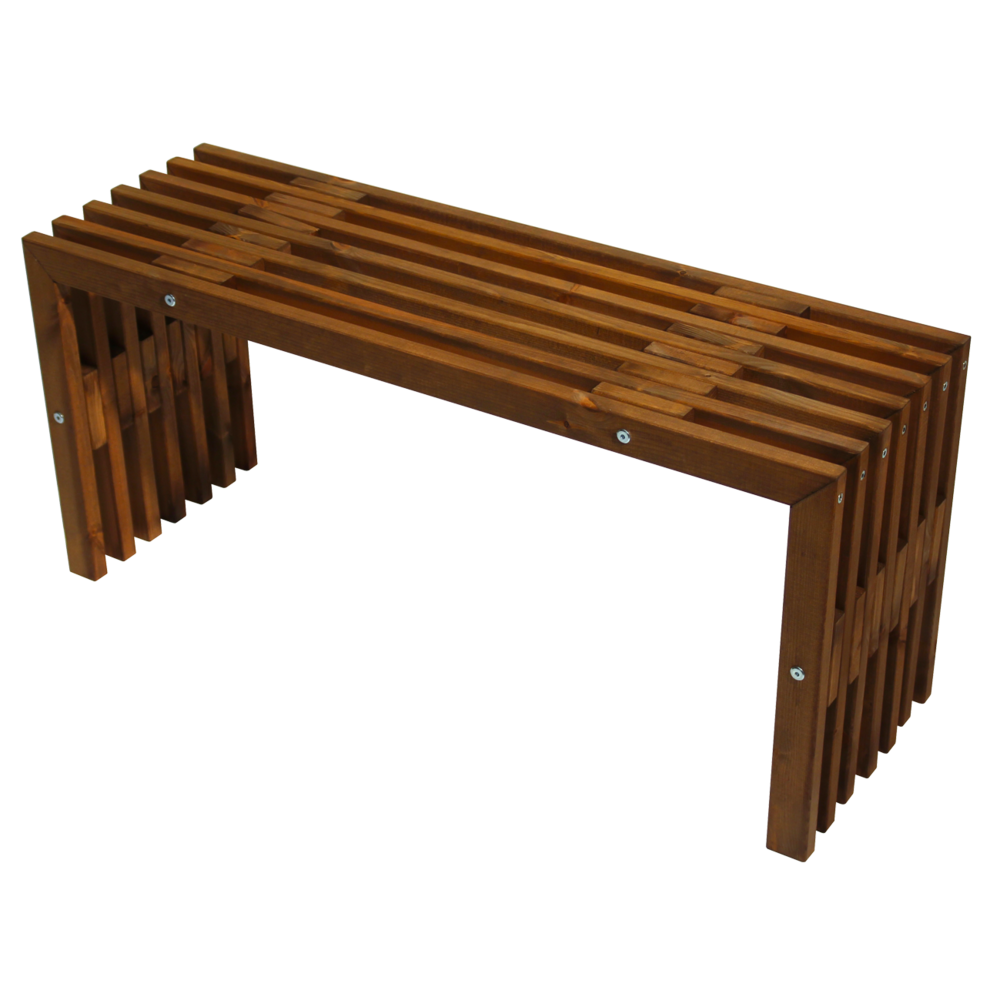 EcoFurn tuinbank, D-Bench in bruin geolied dennenhout 100cm
