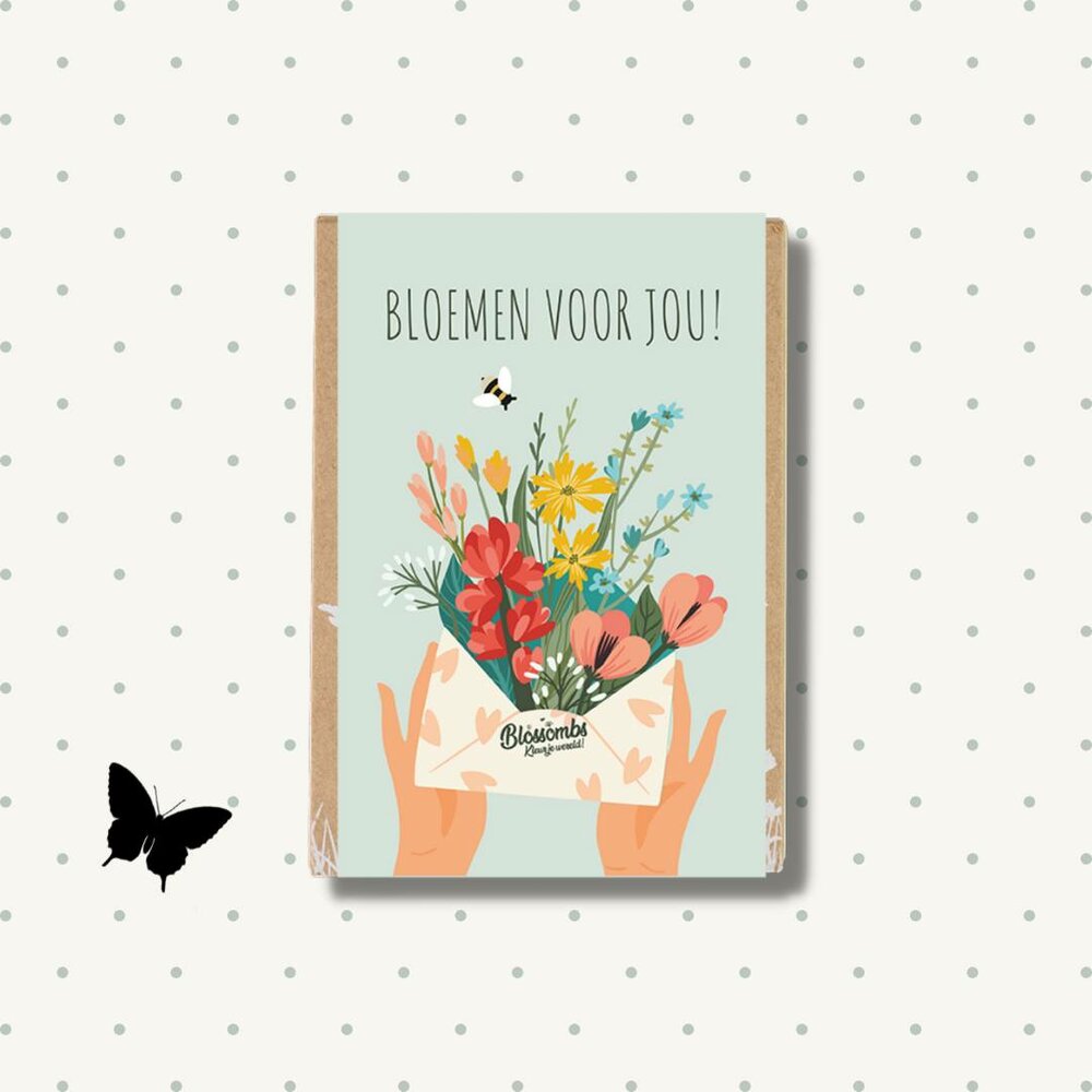 Blossombs Bloemzaadbommetjes - Giftbox met 4 stuks: Bloemen voor jou! 