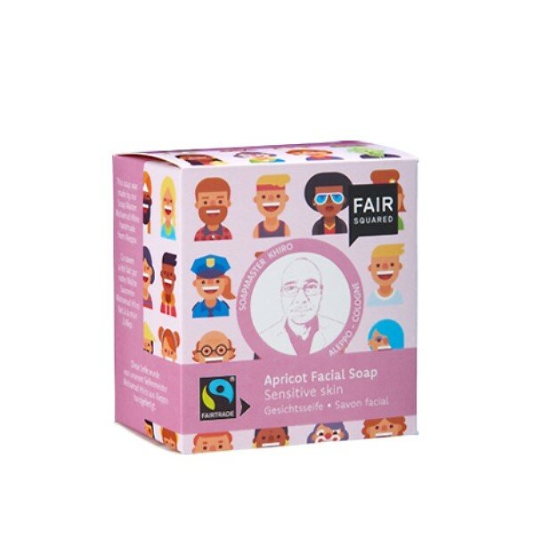Fair Squared Khiro's Aleppo gezichtszeep - Apricot 2x80gr + zeepzakje