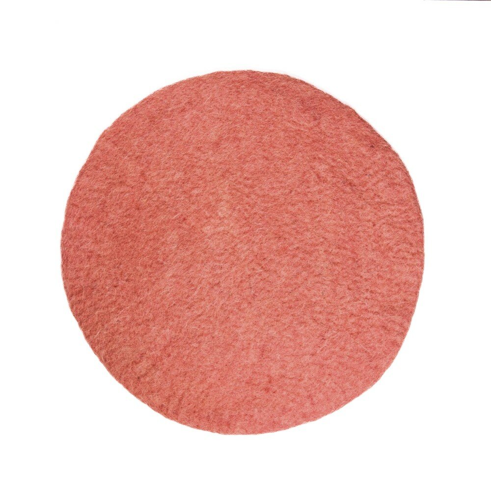 Sjaal met Verhaal vilten onderzetter of placemat - Roze 40cm  Sjaal met Verhaal vilten onderzetter of placemat - Roze 40cm