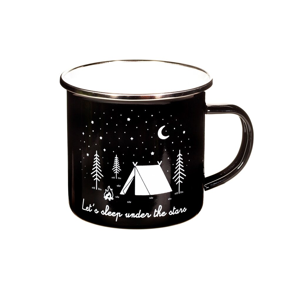 Sass & Belle geëmailleerde RVS mok zwart - Enamel Mug Under the Stars Sass & Belle geëmailleerde RVS mok zwart - Enamel Mug Under the Stars