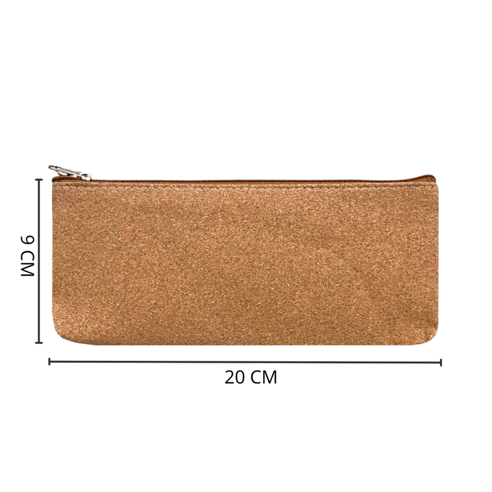 Etui van naturel kurk met rits - Pen etui