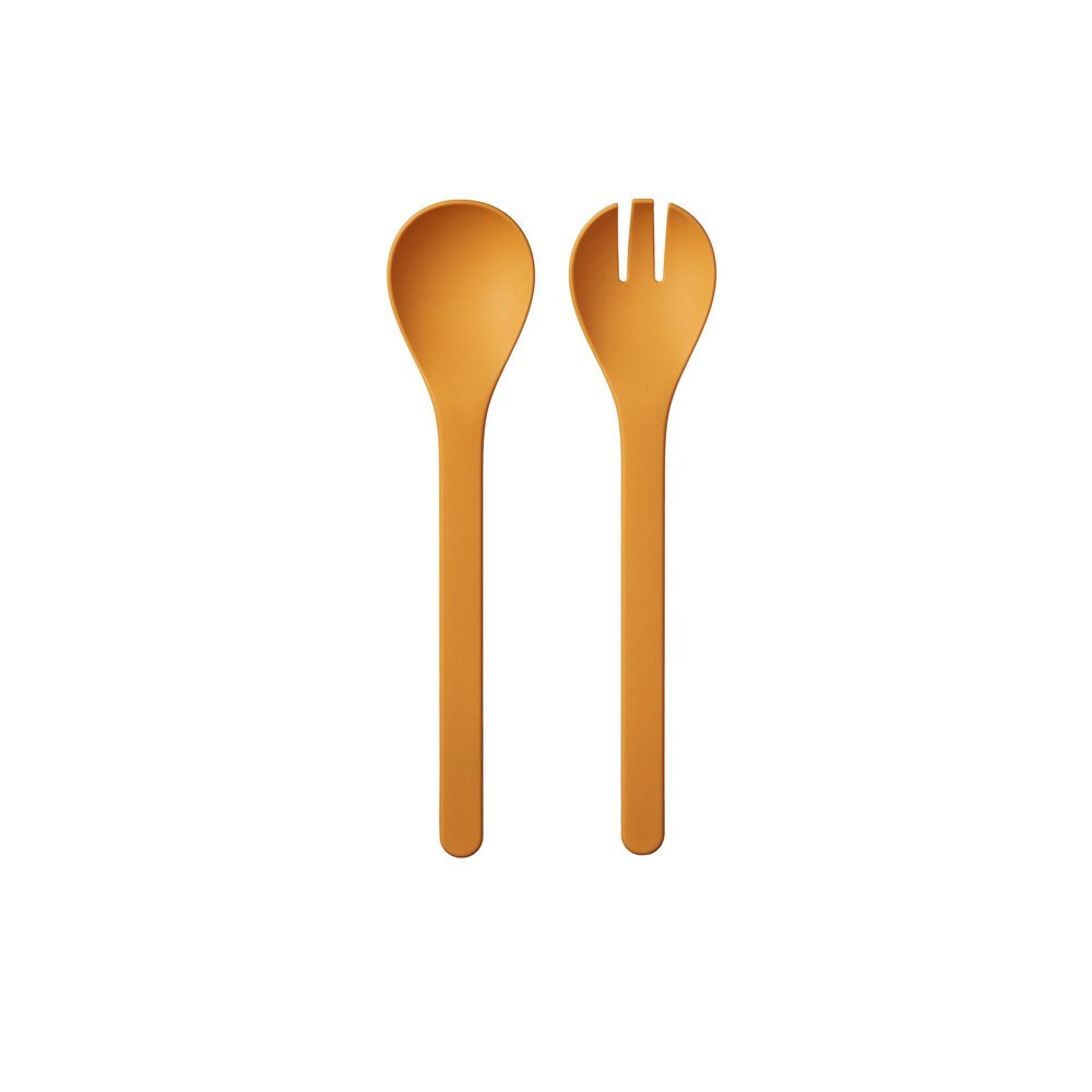 BioLoco Plant Salad Server Orange, PLA bio plastic saladebestek  