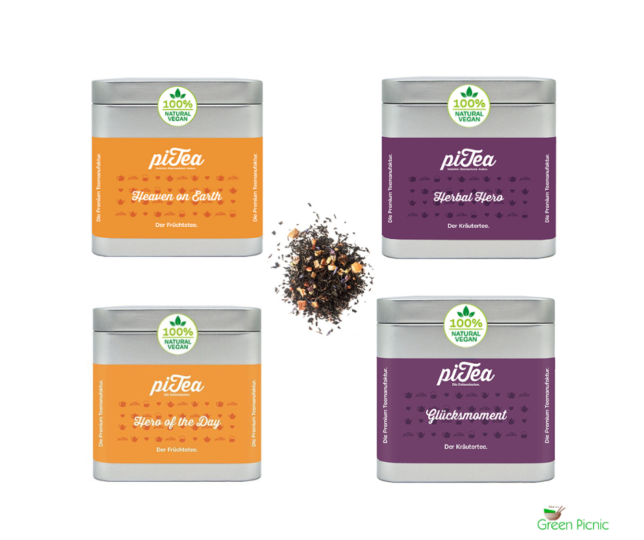 PiTea losse natuurlijke thee in blik - Vruchtenthee of kruidenmelange